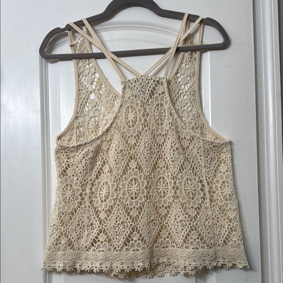 Cream Lace Crochet Top and Lace Bandeau Top and Skirt. - Picture 7 of 7